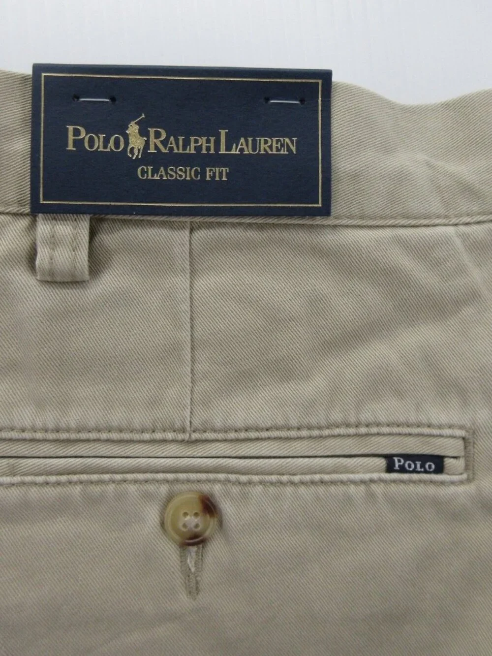 Polo Ralph Lauren Pants 44X32 Big Tan Chino Classic Trousers Preppy